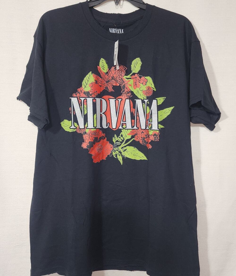 Nirvana men's black shirt men's large NWT